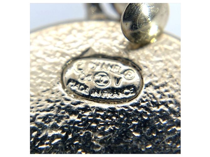Chanel Coco Mark Circle Ohrringe Schwarz Silber - Ansicht 5