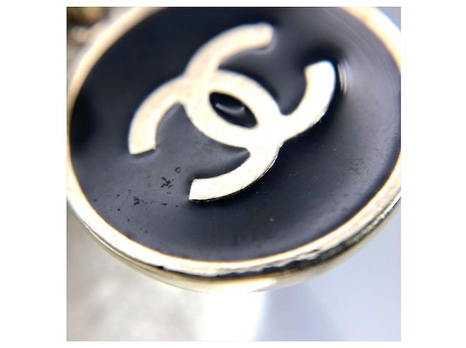 Chanel Coco Mark Circle Ohrringe Schwarz Silber - Ansicht 7