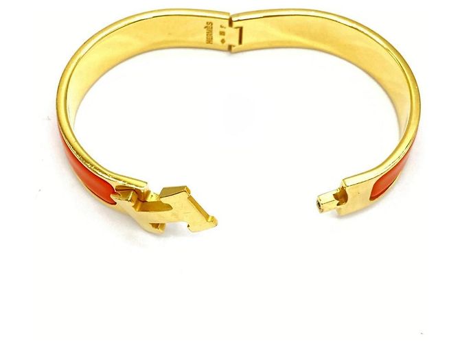 Hermès Hermes Clic Clac PM Armreif in Orange - Ansicht 2