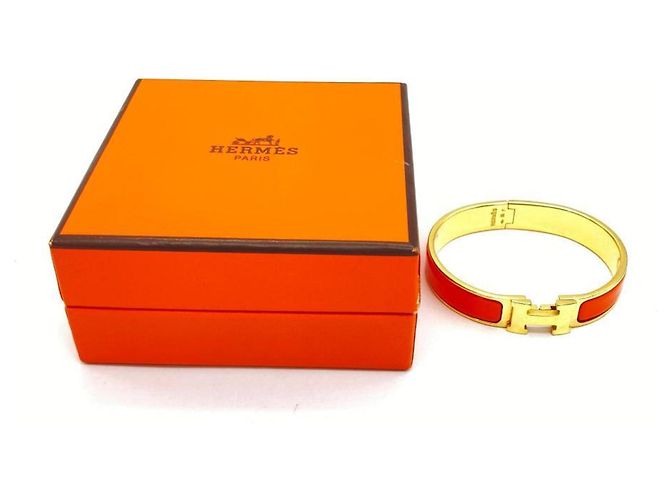 Hermès Hermes Clic Clac PM Armreif in Orange - Ansicht 6