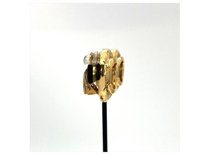 Pendientes de clip Chanel Coco Mark Circle Dorado - vista 2