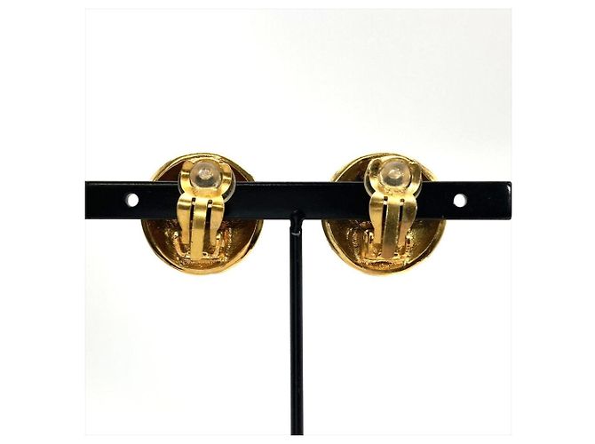 Pendientes de clip Chanel Coco Mark Circle Dorado - vista 3