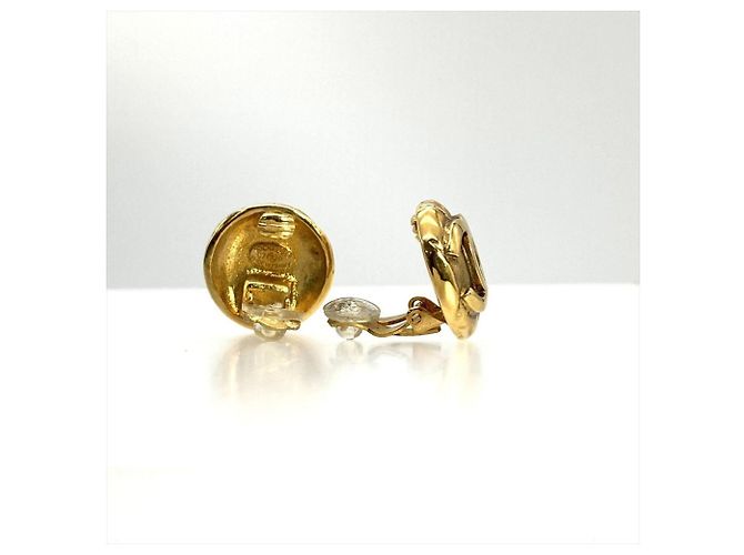 Pendientes de clip Chanel Coco Mark Circle Dorado - vista 4