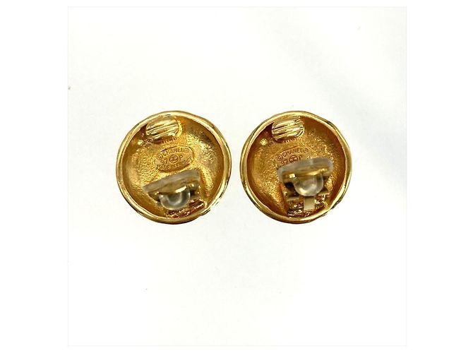 Pendientes de clip Chanel Coco Mark Circle Dorado - vista 5