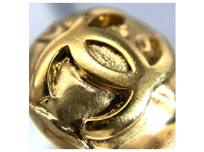 Pendientes de clip Chanel Coco Mark Circle Dorado - vista 7