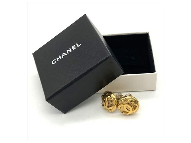 Pendientes de clip Chanel Coco Mark Circle Dorado - vista 8