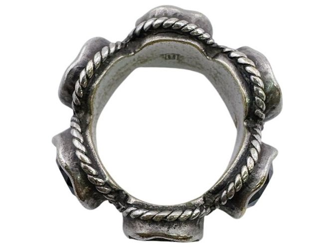 Anello GUCCI Interlocking G con cristalli Swarovski Argento - vista 5