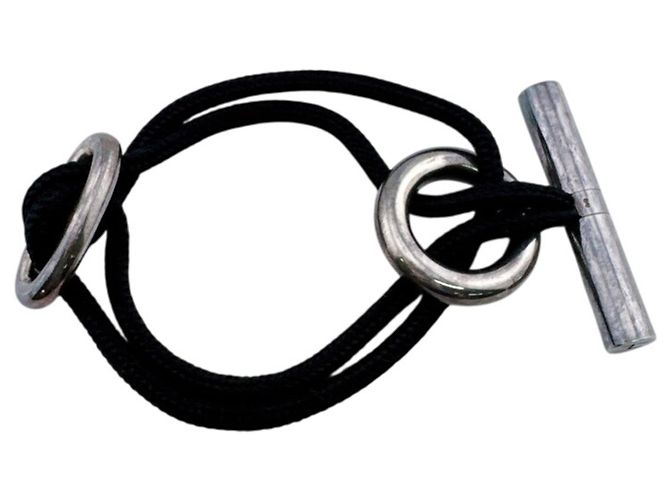 Hermès Bracciale HERMES Skipper Chaine d'Ancre Nero Argento - vista 5