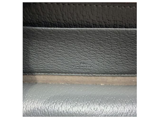 Borsa a tracolla Gucci GG Supreme in pelle Marrone Nero - vista 11