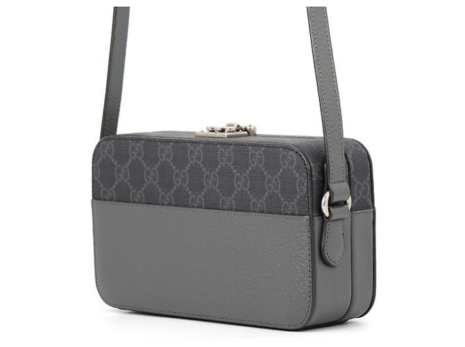 Borsa a tracolla Gucci GG Supreme in pelle Marrone Nero - vista 2