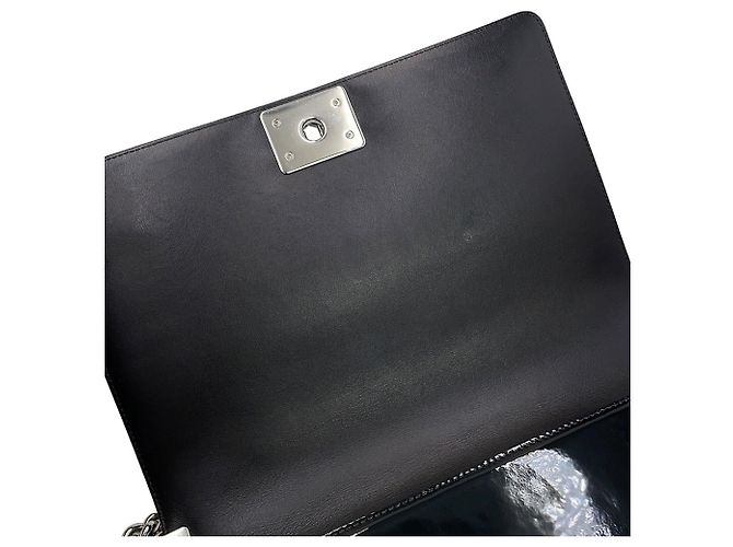 Boy Borsa a tracolla Chanel Black Matelassé con catena Nero - vista 10