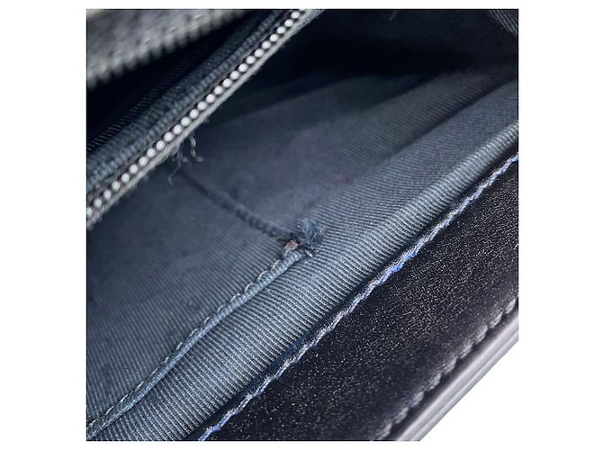 Boy Borsa a tracolla Chanel Black Matelassé con catena Nero - vista 13