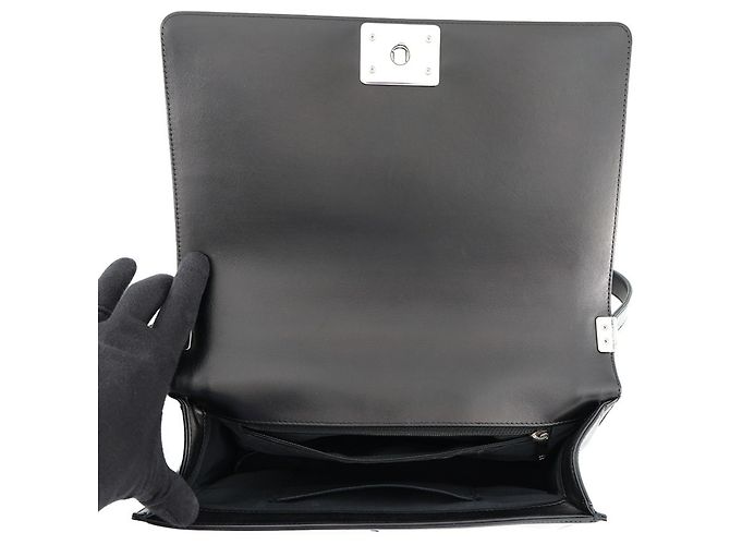 Boy Borsa a tracolla Chanel Black Matelassé con catena Nero - vista 6