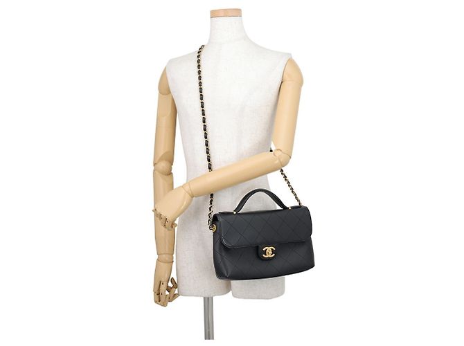 Borsa a tracolla con catena Chanel Matelassé Nero - vista 5