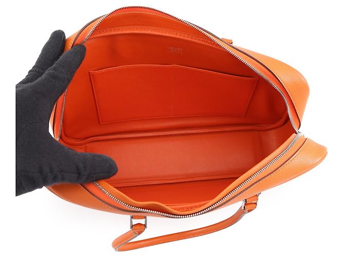 Hermès Hermes Plume Elan 28 Handtasche Orange - Ansicht 5