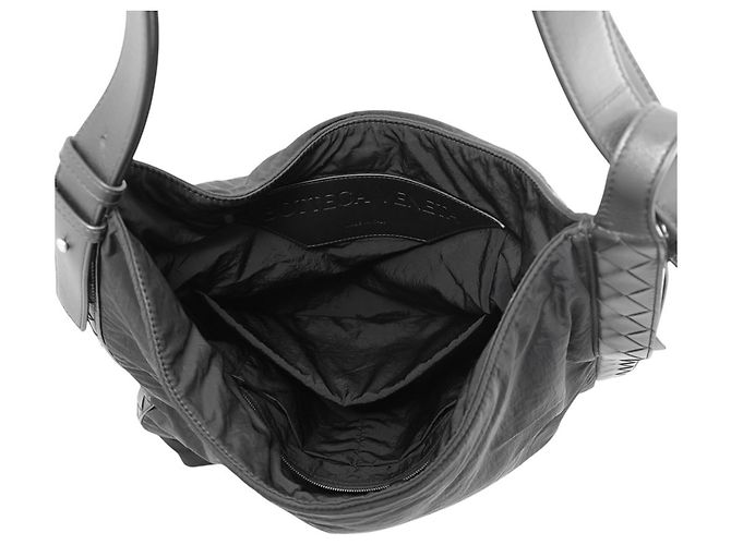 Borsa a tracolla Bottega Veneta Intrecciato Nero - vista 5