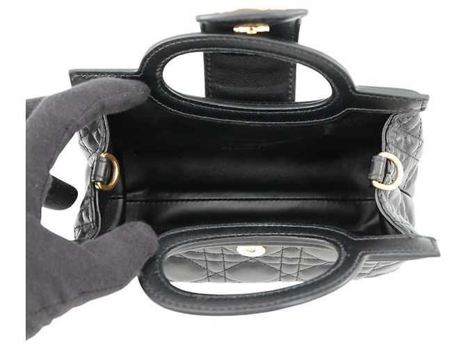Borsa Christian Dior Cannage Jolie Mini Nero - vista 6