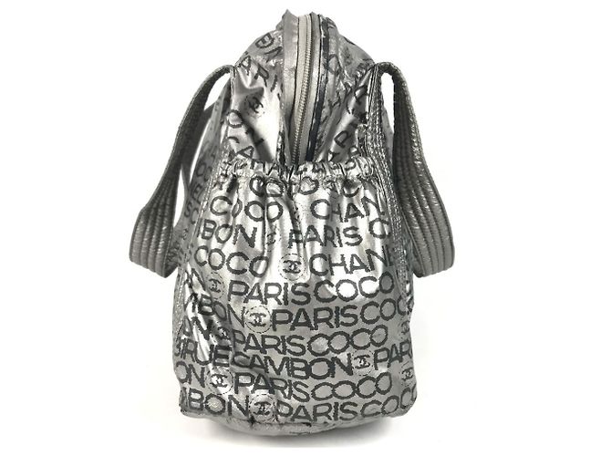Borsa Chanel Unlimited CC Coco Mark Logo Nero Argento - vista 3