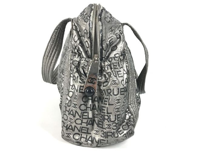 Borsa Chanel Unlimited CC Coco Mark Logo Nero Argento - vista 4
