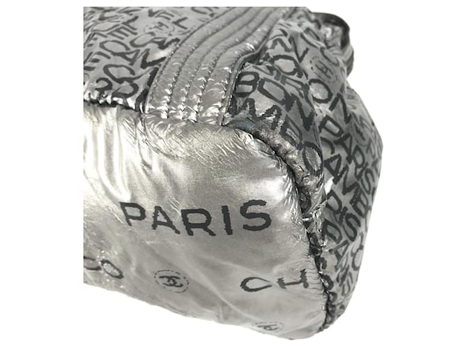 Borsa Chanel Unlimited CC Coco Mark Logo Nero Argento - vista 6