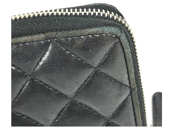 Cartera larga Chanel Matelasse de piel negra Negro - vista 12