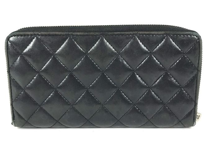 Cartera larga Chanel Matelasse de piel negra Negro - vista 2
