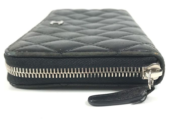 Cartera larga Chanel Matelasse de piel negra Negro - vista 3