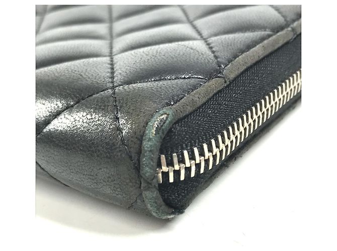 Cartera larga Chanel Matelasse de piel negra Negro - vista 6