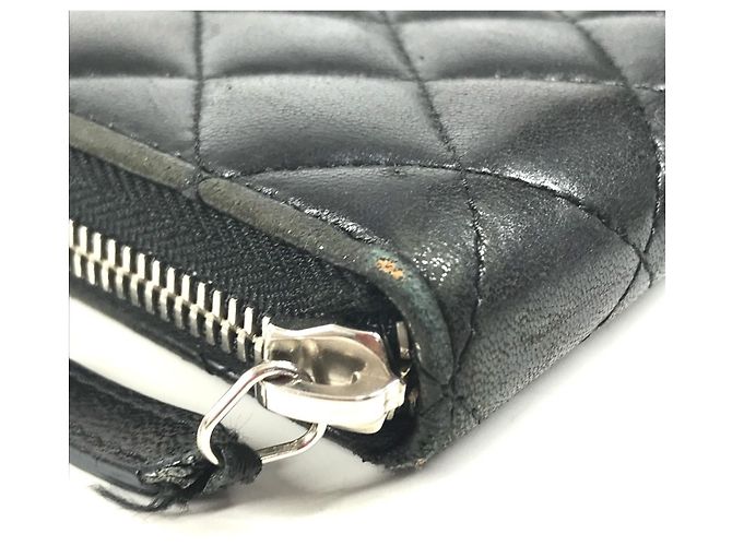 Cartera larga Chanel Matelasse de piel negra Negro - vista 7