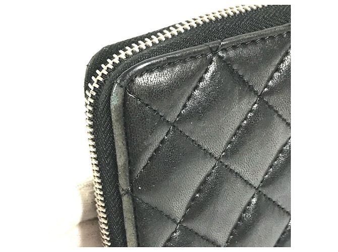 Cartera larga Chanel Matelasse de piel negra Negro - vista 9