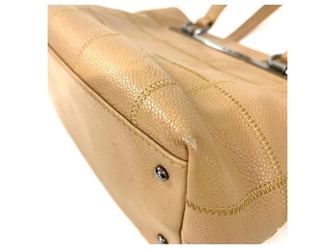 Borsa Tote Chanel Wild Stitch Beige - vista 4
