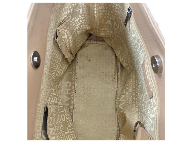 Borsa Tote Chanel Wild Stitch Beige - vista 7