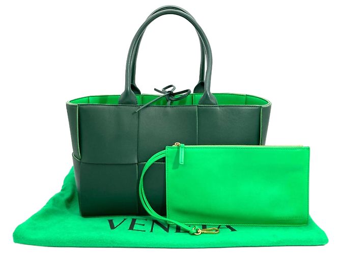 Borsa Tote Arco Piccola Bottega Veneta Verde - vista 14