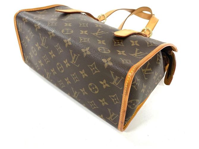 Borsa Tote Louis Vuitton Popincourt O Marrone - vista 3