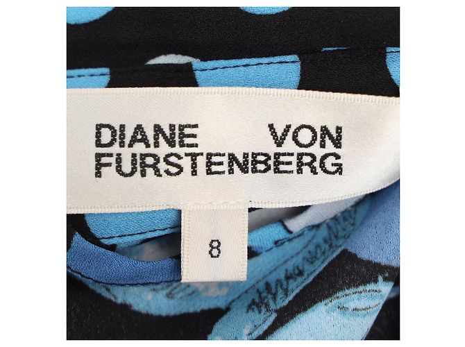 Diane Von Furstenberg Joshua Maxikleid mit Blumenprint aus blauem Polyester - Ansicht 4