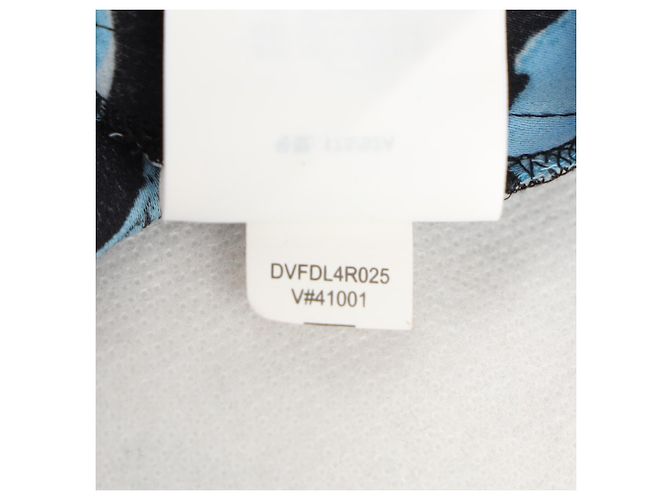 Diane Von Furstenberg Joshua Maxikleid mit Blumenprint aus blauem Polyester - Ansicht 7