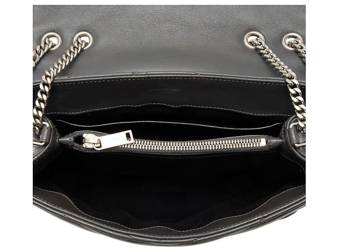 Borsa a tracolla Small LouLou in pelle di vitello matelassé con monogramma Saint Laurent Grigio - vista 7