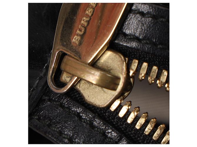 Borsa Tote Burberry Ellers traforata Medium in pelle nera Nero - vista 16