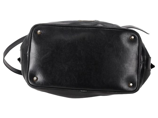Borsa Tote Burberry Ellers traforata Medium in pelle nera Nero - vista 5