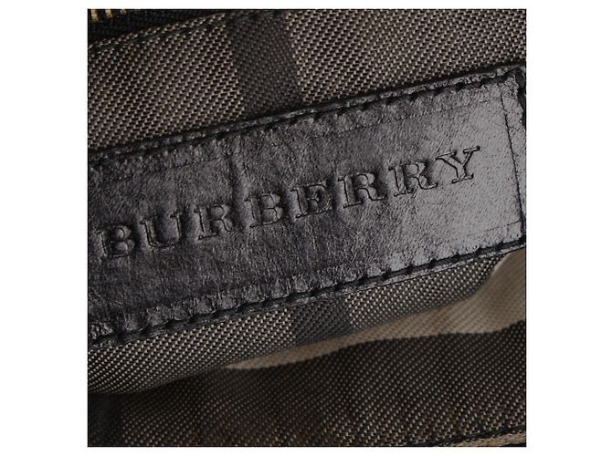 Borsa Tote Burberry Ellers traforata Medium in pelle nera Nero - vista 8