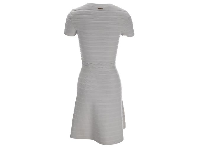 Abito bandage lunghezza ginocchio Michael Michael Kors in viscosa bianca Bianco Crudo - vista 3