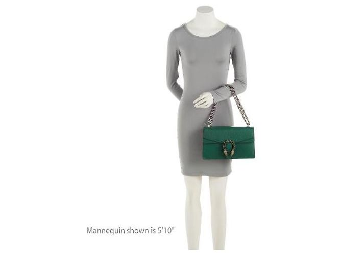 Borsa a tracolla Dionysus Medium in pelle e cristalli Gucci Verde - vista 5