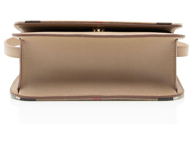 Borsa a tracolla Burberry Madison Check Marrone Beige - vista 4