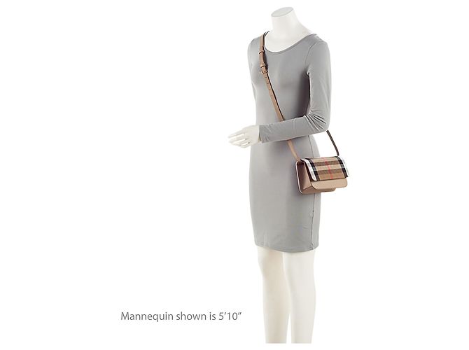 Borsa a tracolla Burberry Madison Check Marrone Beige - vista 5