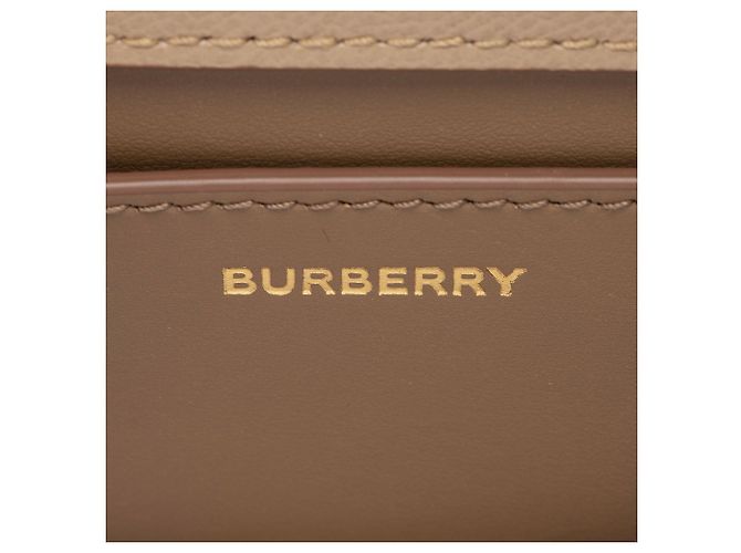 Borsa a tracolla Burberry Madison Check Marrone Beige - vista 8