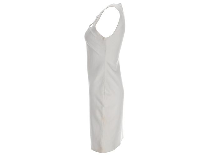 Vestido midi con recortes Diane Von Furstenberg en rayón blanco Crudo - vista 2