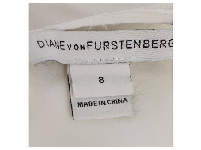 Vestido midi con recortes Diane Von Furstenberg en rayón blanco Crudo - vista 4
