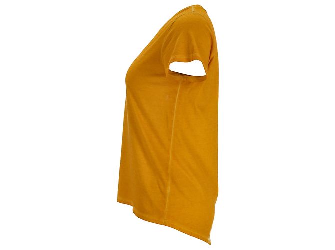 Camiseta de cuello en V Michael Kors en algodón amarillo - vista 2