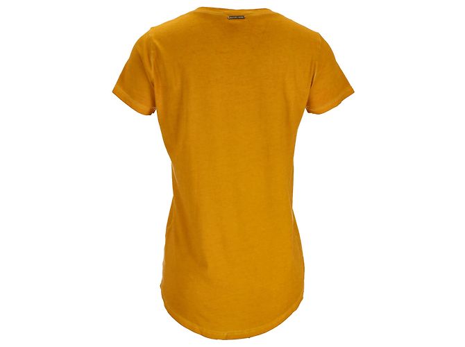 Camiseta de cuello en V Michael Kors en algodón amarillo - vista 3