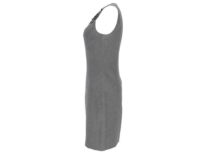 Diane Von Furstenberg Mackenzie verziertes Kleid aus grauem Polyester - Ansicht 2